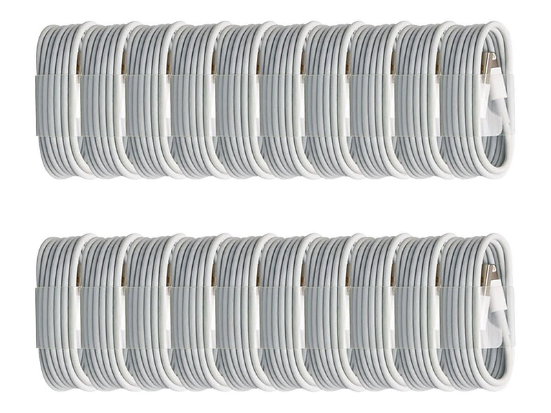 4XEM 3' Lightning to USB A Cable, White, 20/Pack (4XLIGHTNING20PK)
