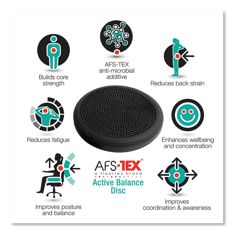 Floortex ATS-TEX Active Balance Disc, 13" Diameter, Midnight Black