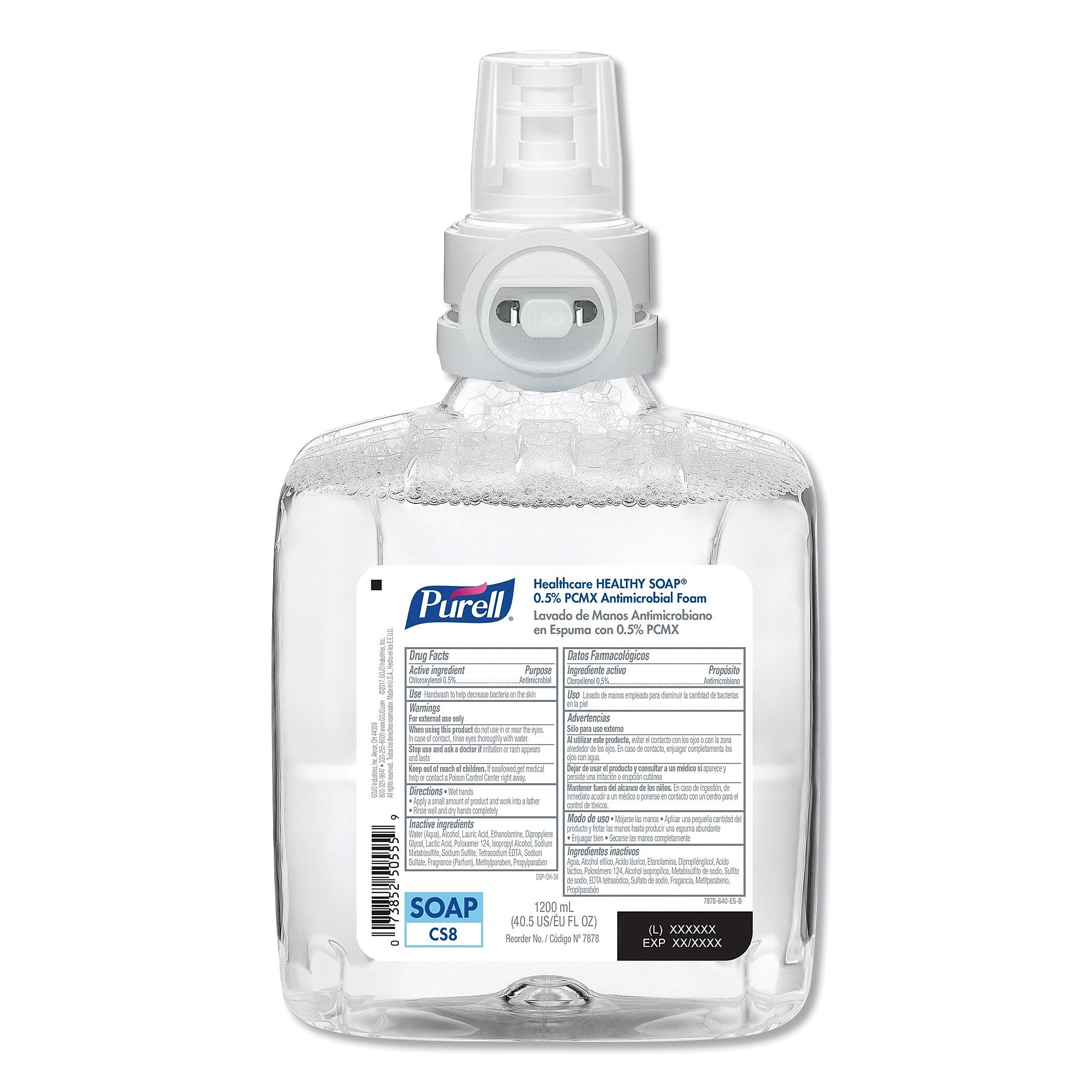 PURELL Healthcare Foaming Hand Soap for CS8 Dispensers, Light Floral Scent, 1,200 mL, 2/Carton (GOJ787802CT)