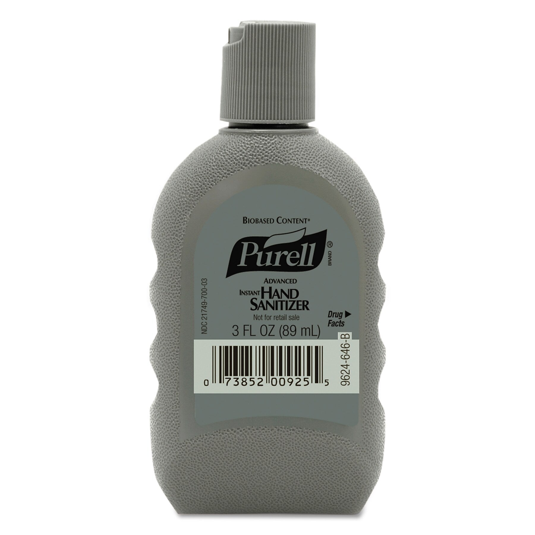PURELL Biobased FST Rugged Portable Bottle Advanced Gel Hand Sanitizer, 3 oz., Lemon Scent, 24/Carton (GOJ962424)