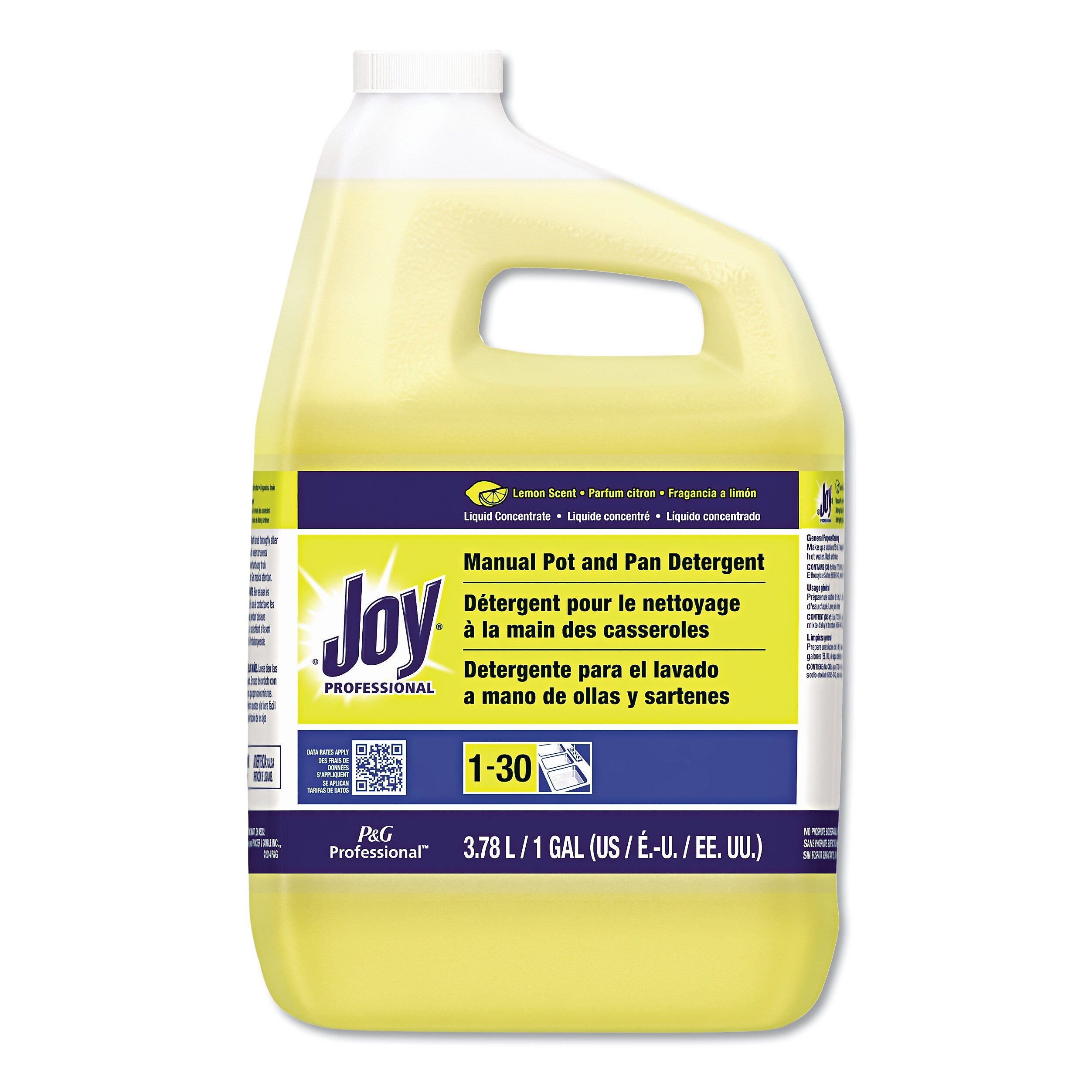 Joy Dishwashing Liquid, Lemon Scent, One Gallon Bottle, 4/Carton