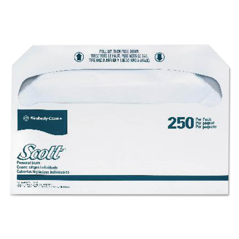 Scott Personal Seats Toilet Seat Covers, 14.5 x 17, White, 250/Pack, 20 Packs/Carton