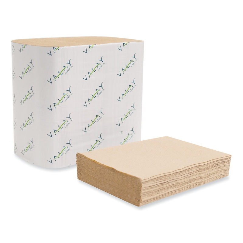 Morcon Tissue Valay Interfolded Napkins, 1-Ply, 6.3 x 8.85, Kraft., 6,000/Carton
