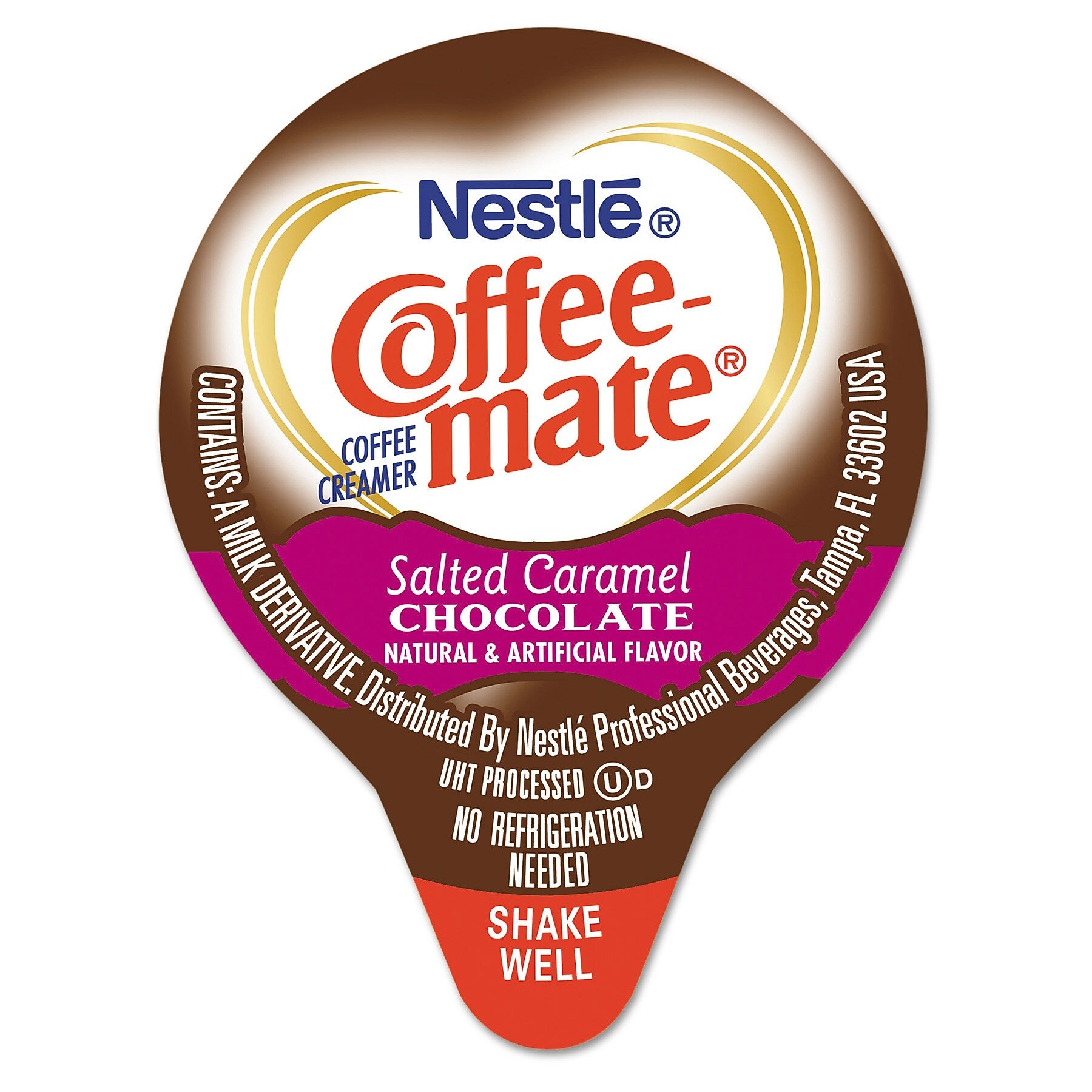 Coffee mate Liquid Coffee Creamer, Salted Caramel Chocolate, 0.38 oz Mini Cups, 50/Box, 4 Boxes/Carton, 200 Total/Carton