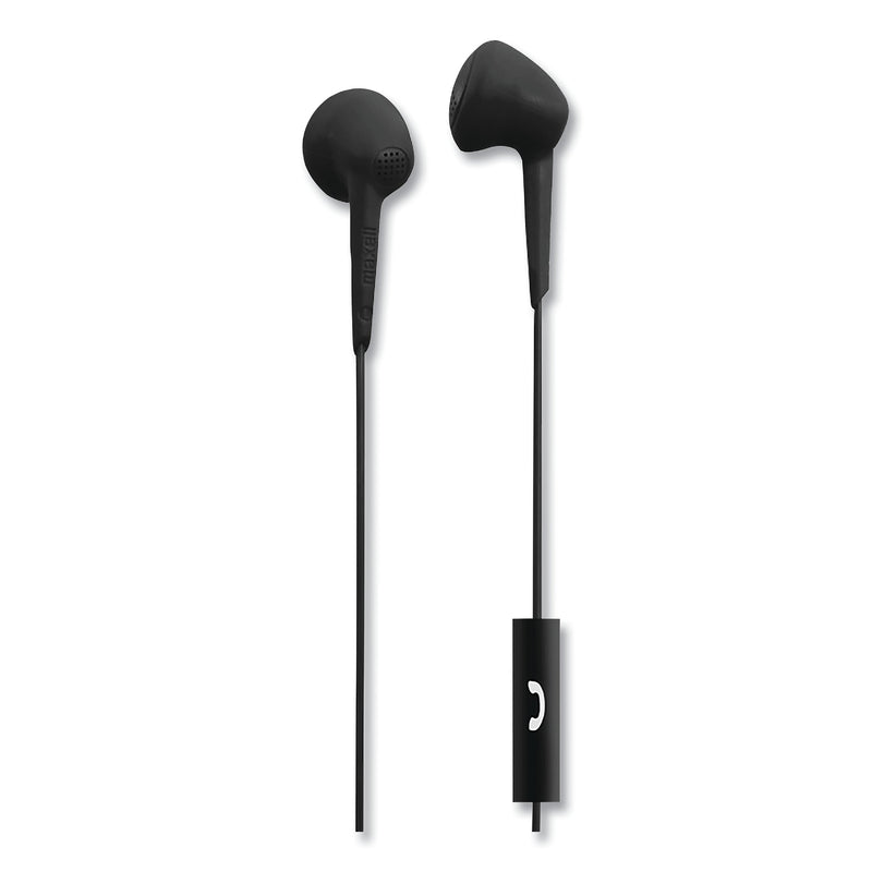 Maxell Jelleez Earbuds, 3 ft Cord, Black