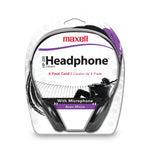 Maxell HP200 Headphone with Microphone, Black