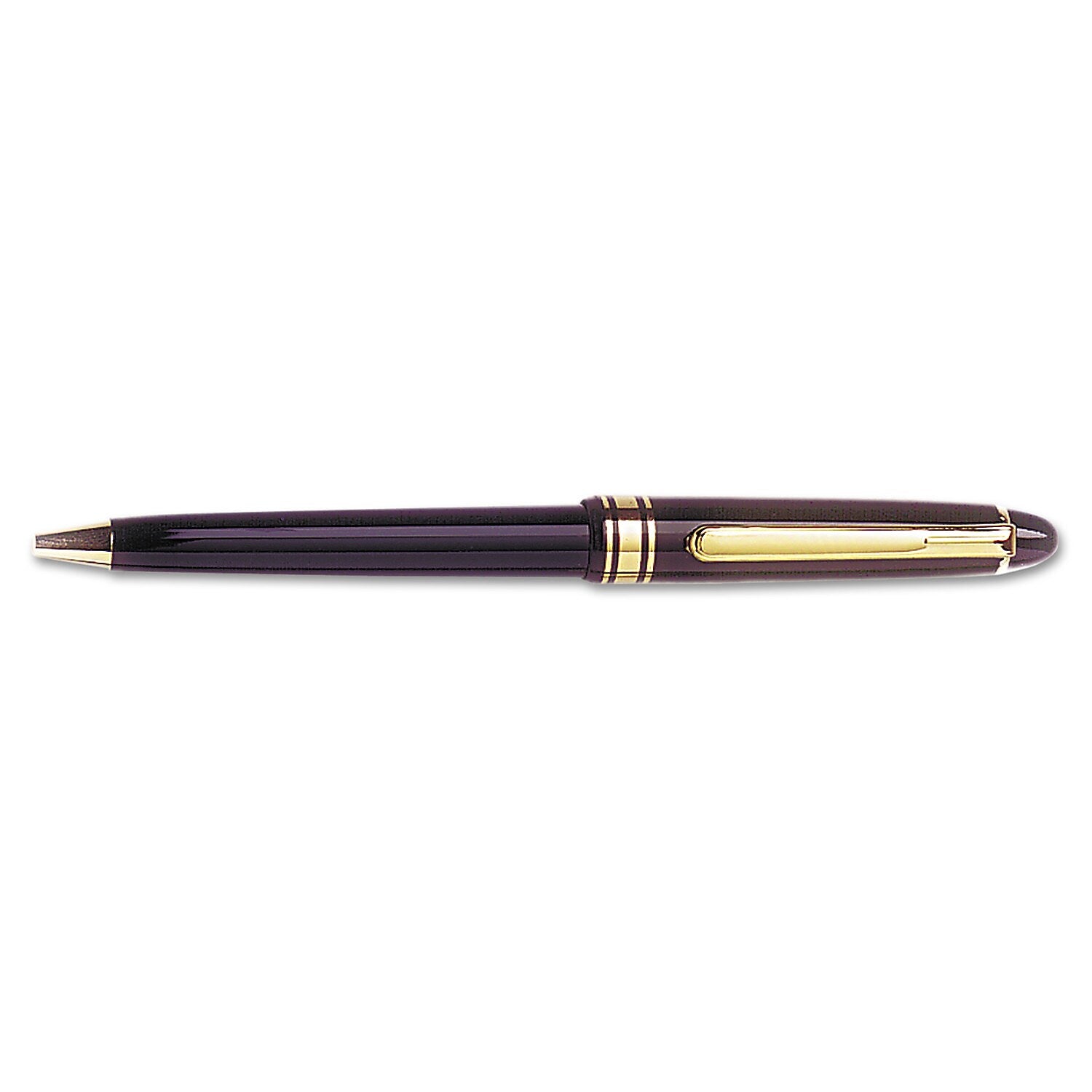 AbilityOne 7520014511065 SKILCRAFT Push Cap Ballpoint Pen, Retractable, Medium 1 mm, Black Ink, Black Barrel,  Dozen