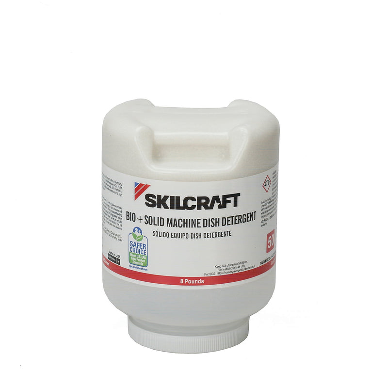 AbilityOne 7930016216646, SKILCRAft., Bio+ Dishwasher Detergent, 8 lb. Bottle, 4/Carton