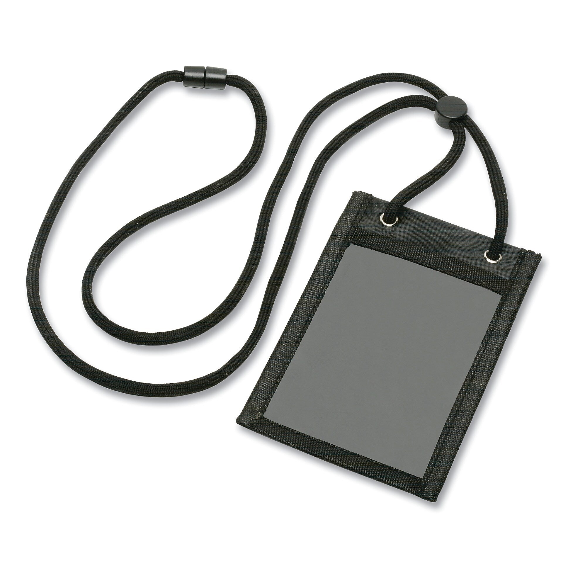 AbilityOne 8455016926541 SKILCRAFT Credential Holder, Vertical, 2.75 x 4, Black/Clear, 25/Box