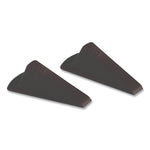 AbilityOne SKILCRAFT Rubber Doorstop, Brown, 2/Pack (NSN6936357)
