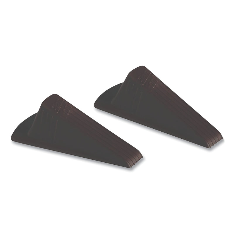AbilityOne SKILCRAFT Rubber Doorstop, Brown, 2/Pack (NSN6936357)