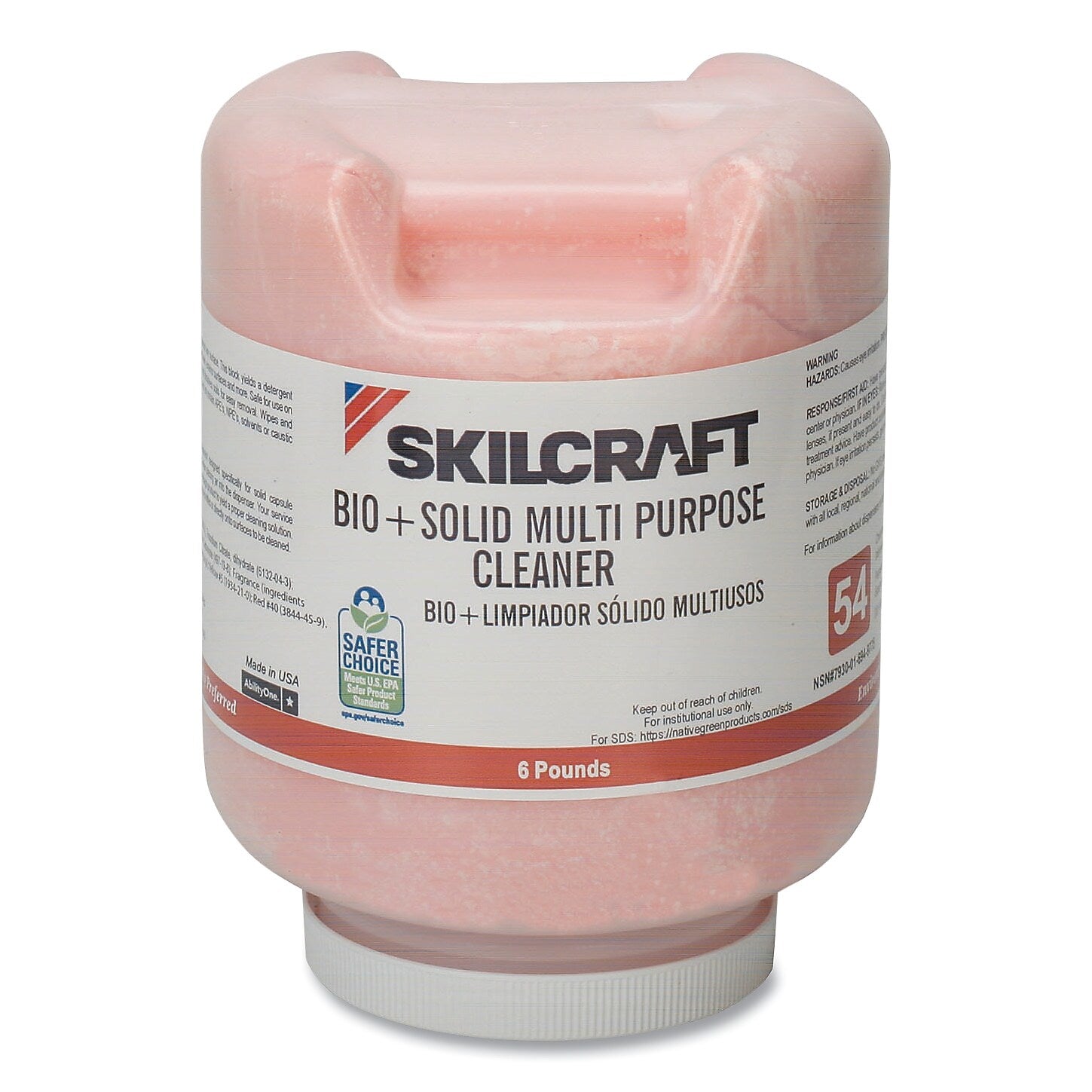 AbilityOne 7930016949775, SKILCRAFT Bio+ Multipurpose Cleaner, 6 lb. Bottle, 2/Carton