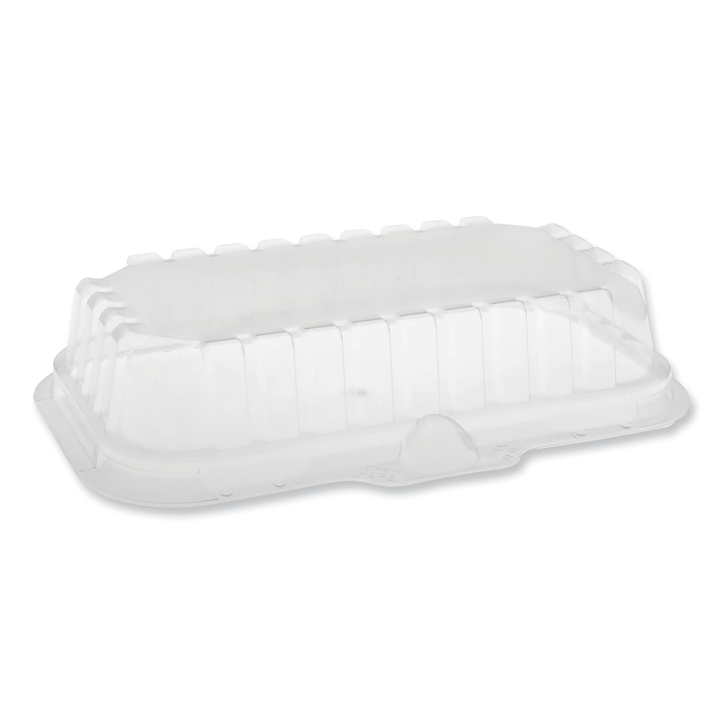 Pactiv Evergreen OPS Traymate Dome-Style Lids, 17S Shallow Dome, 8.3 x 4.8 x 1.5, Clear, 252/Carton