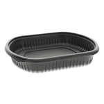 Pactiv Evergreen EarthChoice ClearView MealMaster Container, 36 oz., 9.38 x 8 x 1.5, Black, 250/Carton