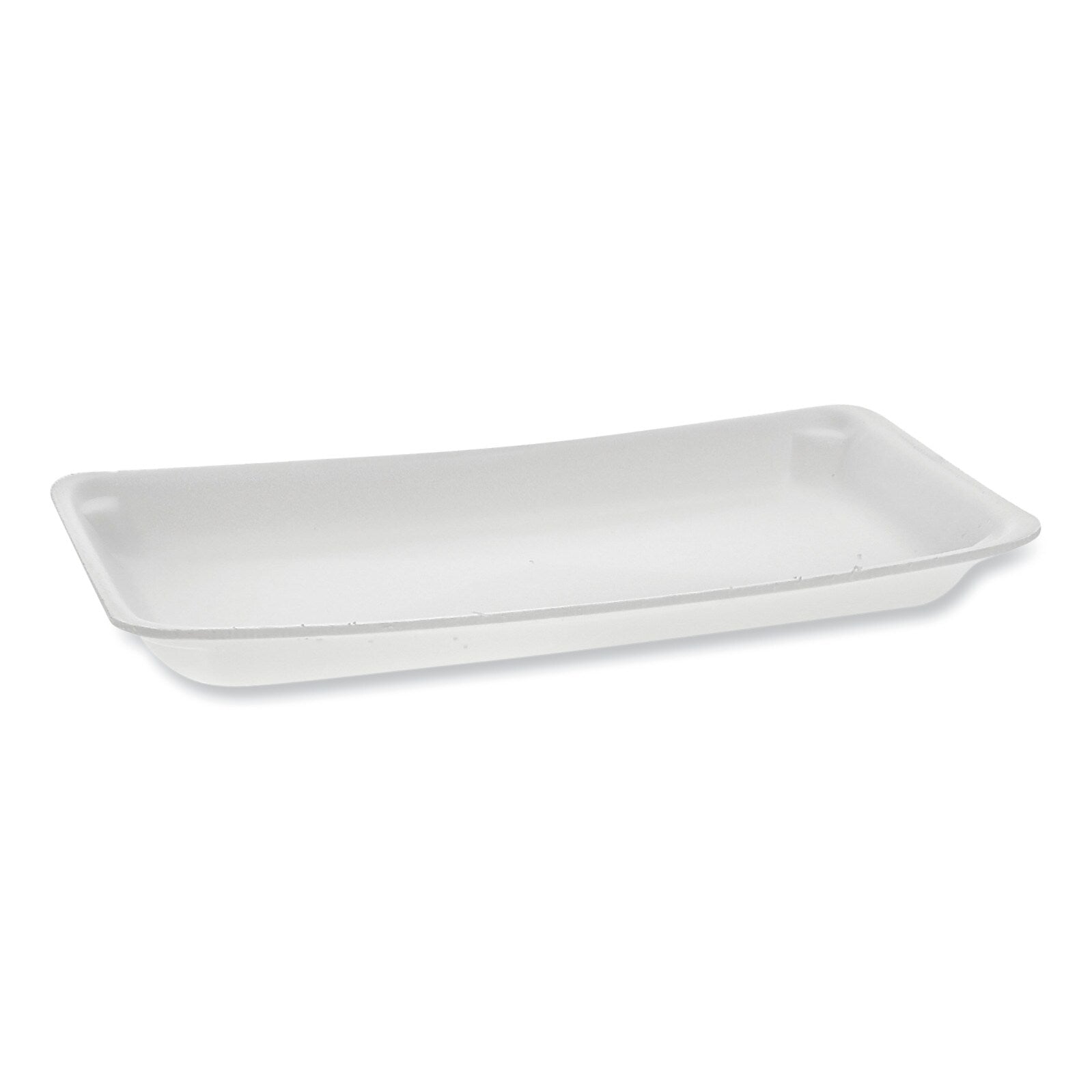 Pactiv Evergreen Supermarket Tray, #10P, 10.75 x 5.5 x 1.2, White, 400/Carton