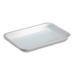 Pactiv Evergreen Supermarket Trays, #17S, 8.3 x 4.8 x 0.65, White, 1,000/Carton