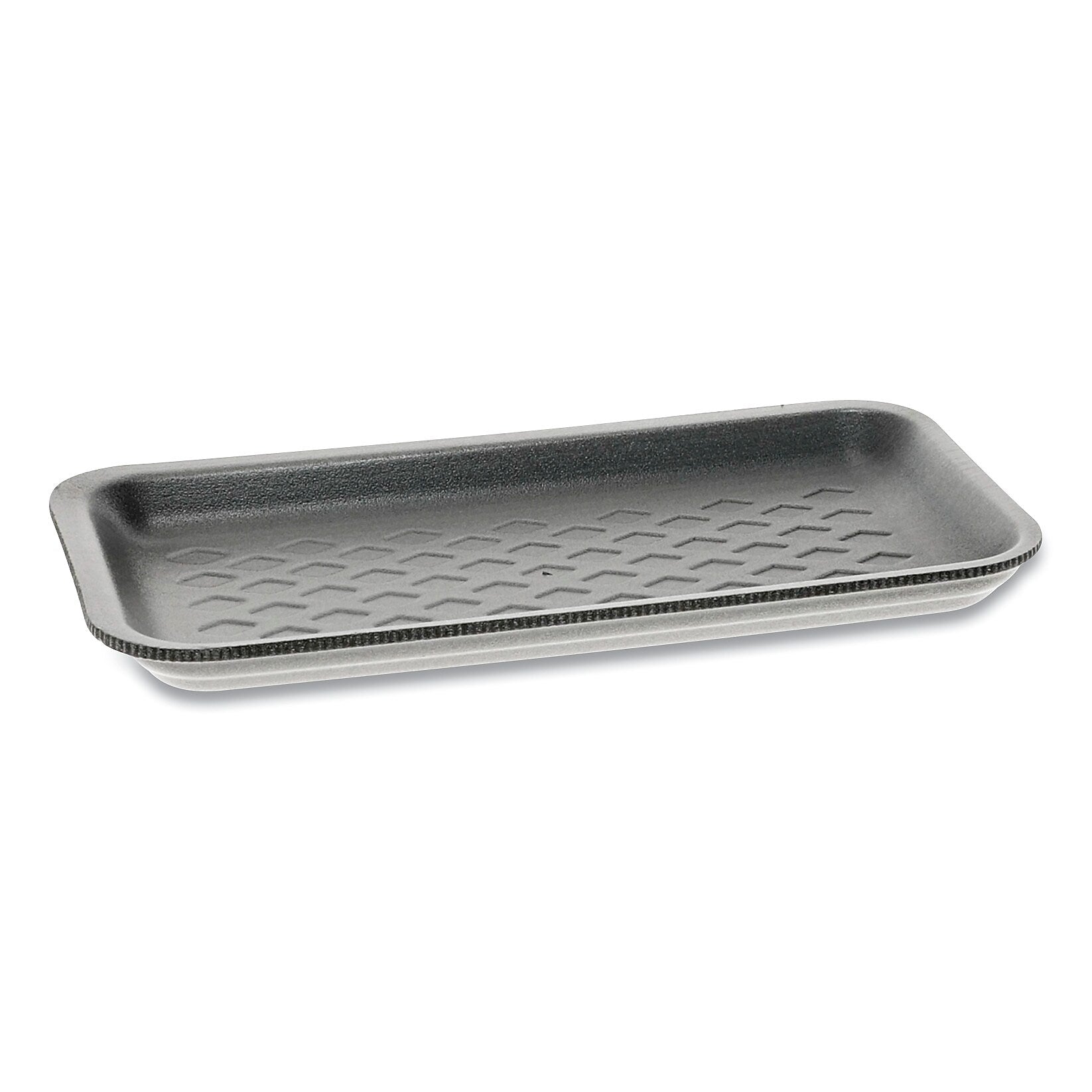 Pactiv Evergreen Supermarket Trays, #17S, 8.38 x 4.5 x 0.69, Black, 1,000/Carton