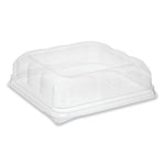 Pactiv Evergreen Recycled Plastic Square Dome Lid, 7.5 x 7.5 x 2.02, Clear, 195/Carton