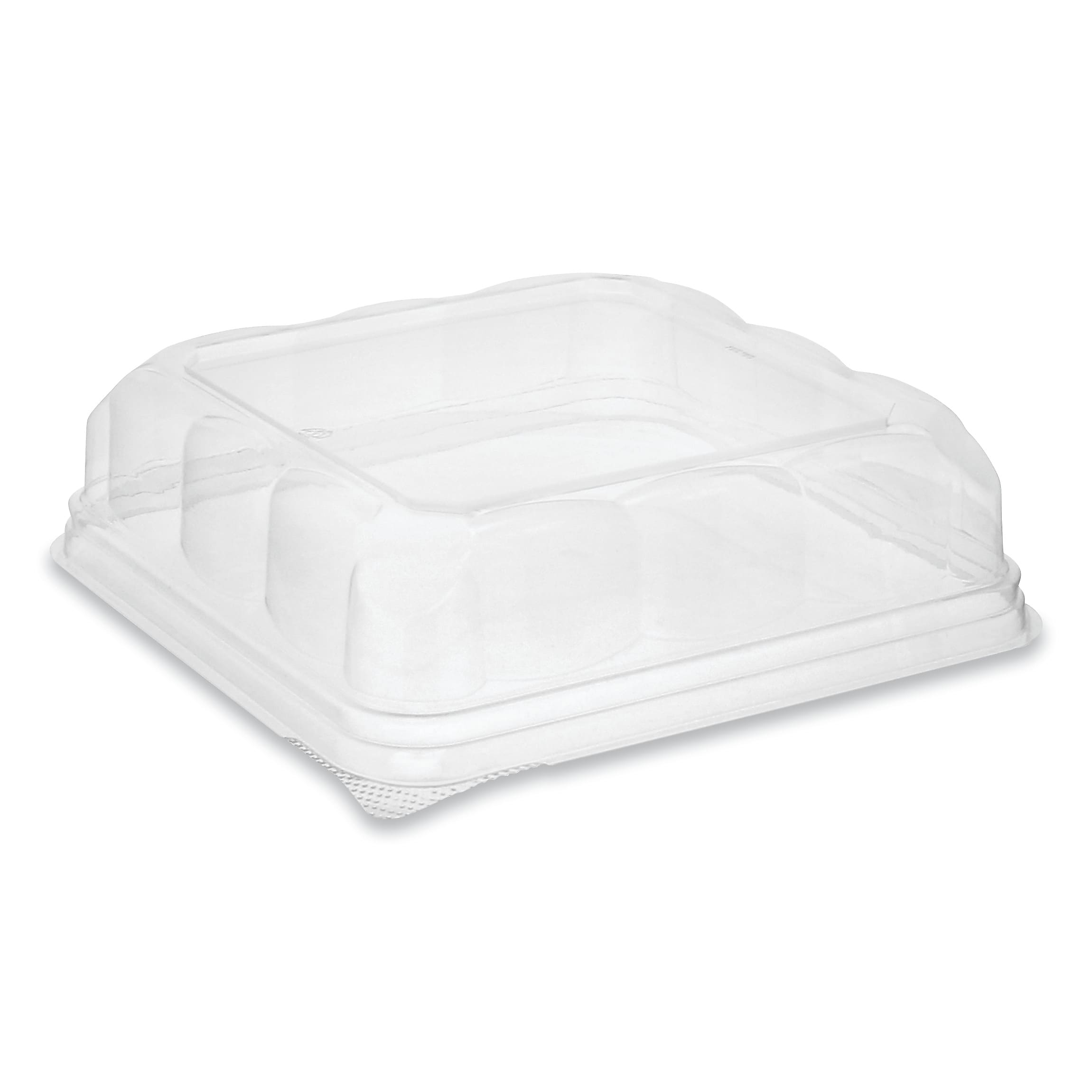 Pactiv Evergreen Recycled Plastic Square Dome Lid, 7.5 x 7.5 x 2.02, Clear, 195/Carton