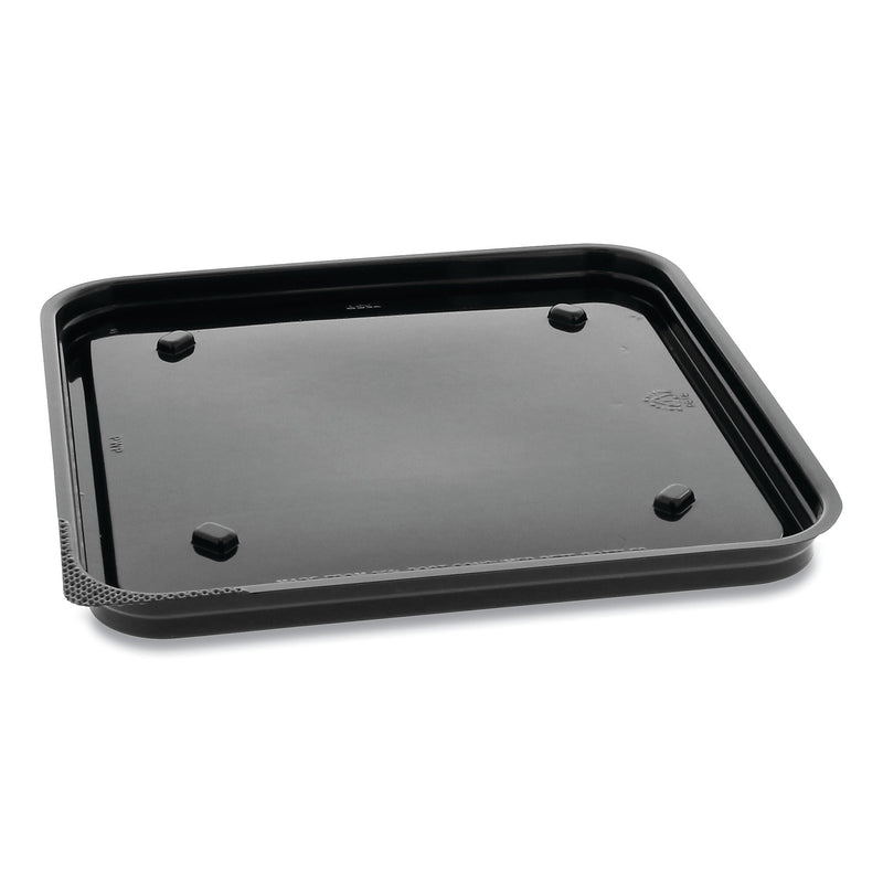 Pactiv Evergreen Recycled Plastic Square Base, 7.5 x 7.5 x 0.56, Black, 195/Carton