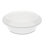 Pactiv Evergreen VERSAtainers, 24 oz., 7 x 7 x 2.38, White/Clear, 150/Carton