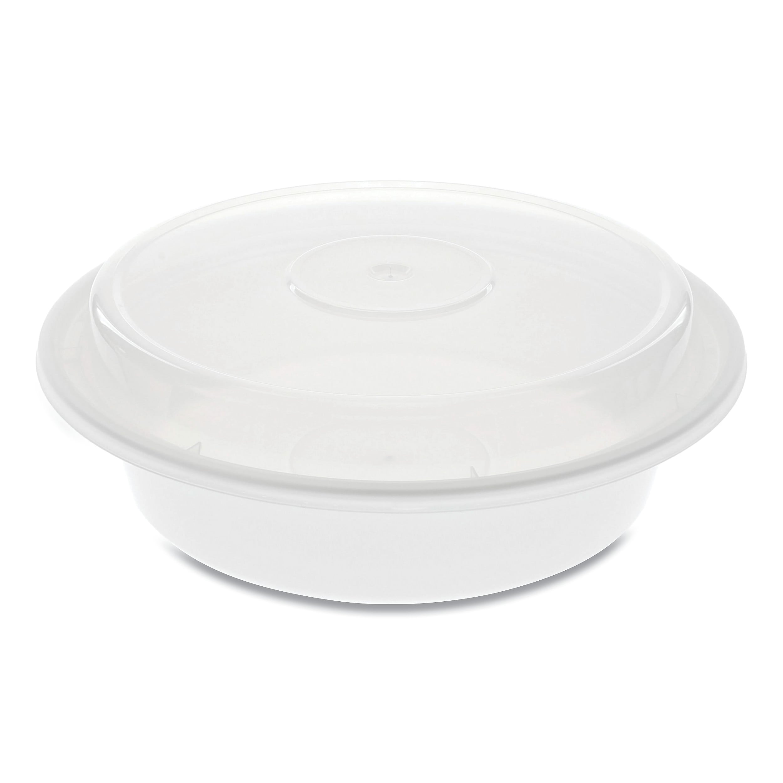 Pactiv Evergreen VERSAtainers, 24 oz., 7 x 7 x 2.38, White/Clear, 150/Carton
