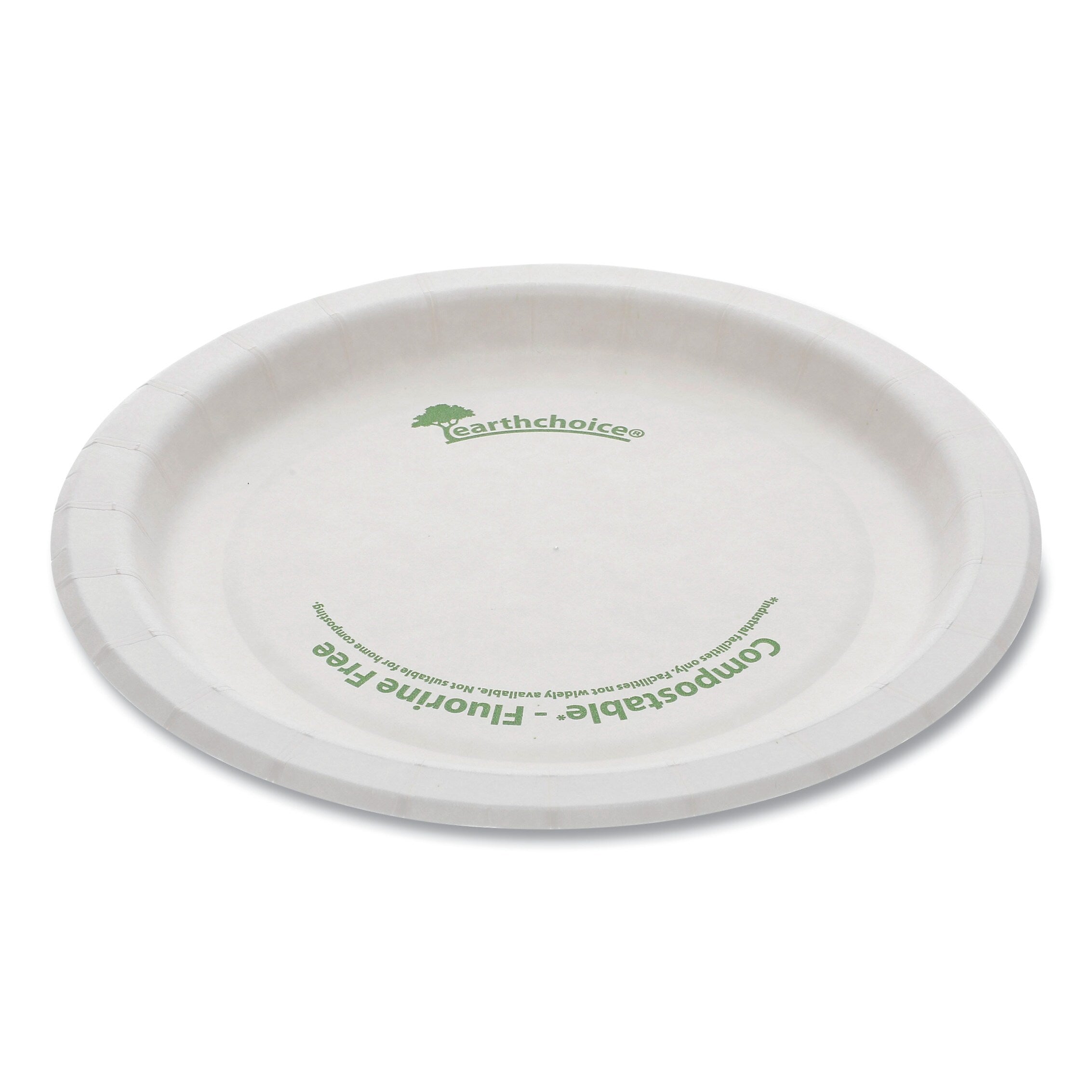Pactiv Evergreen EarthChoice Pressware Compostable Dinnerware, Plate, 6" dia, White, 750/Carton