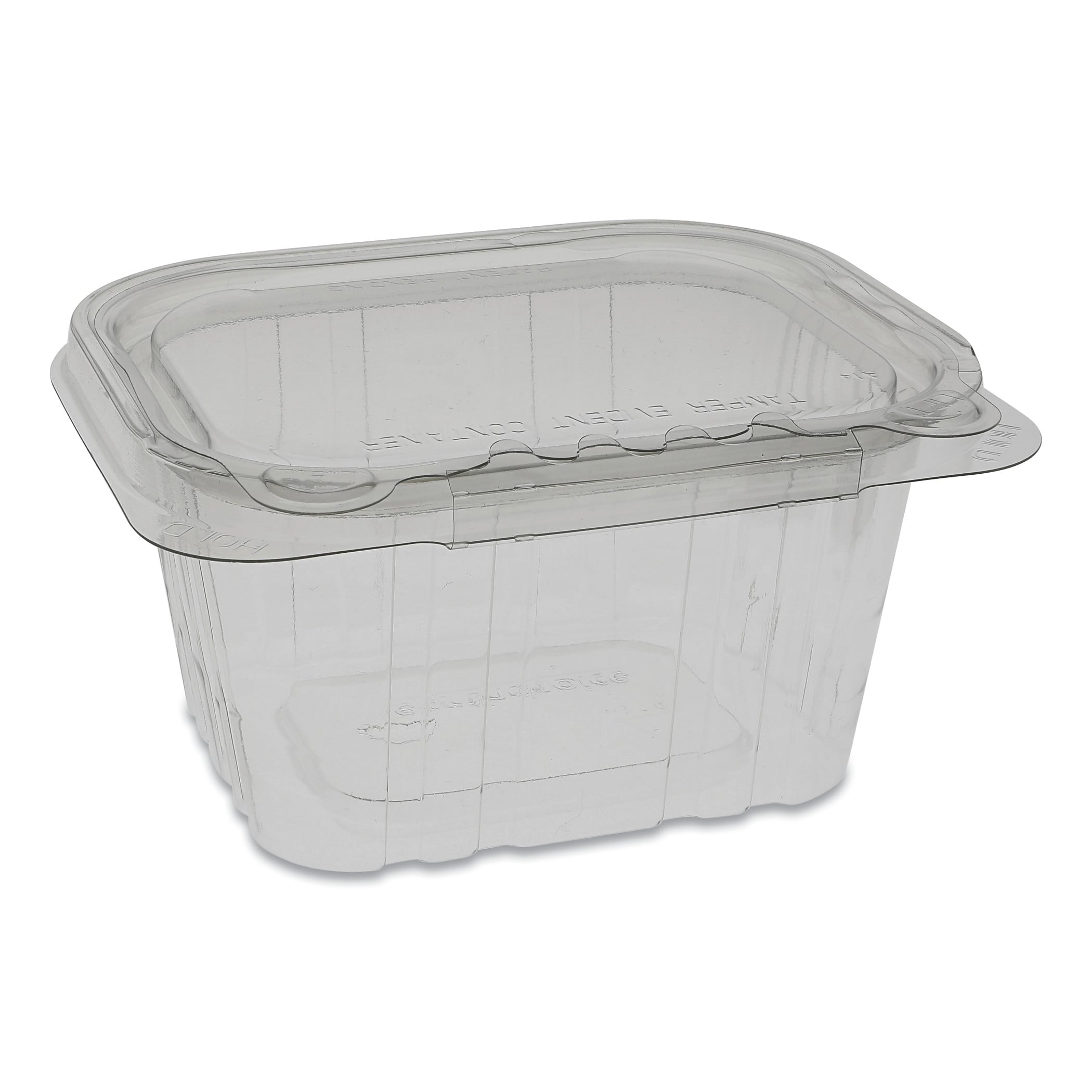 Pactiv Evergreen EarthChoice Tamper Evident Deli Container, 16 oz., 5.38 x 4.5 x 2.63, Clear, 304/Carton