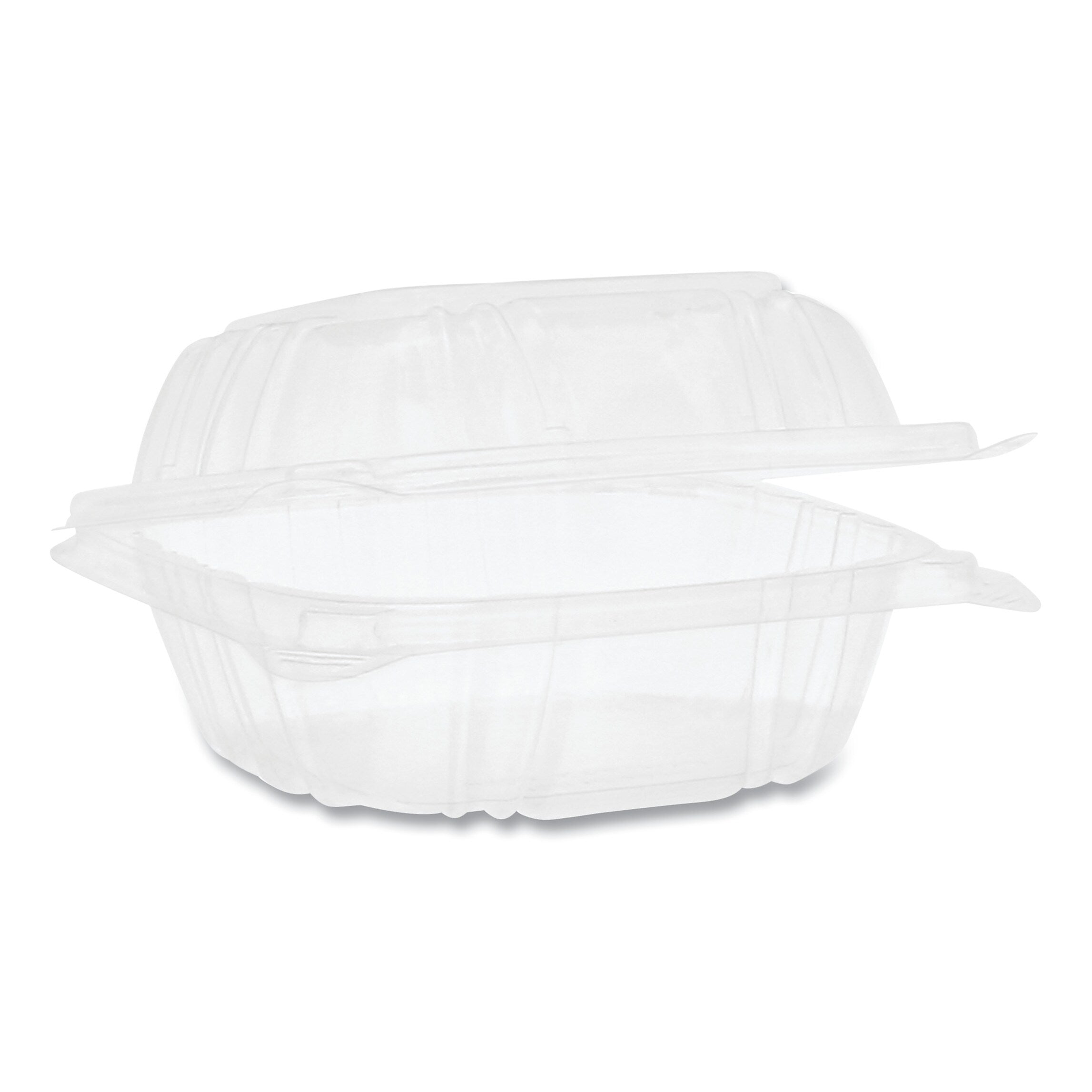 Pactiv Evergreen Sensation SmartLock Clear Hinged Lid Containers, 5.24 x 5.25 x 2.57, Clear, 375/Carton