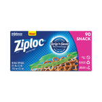 Ziploc Seal Top Snack Bags, 10 oz., 6.5" x 3.25", Clear, 90/Box, 12 Boxes/Carton