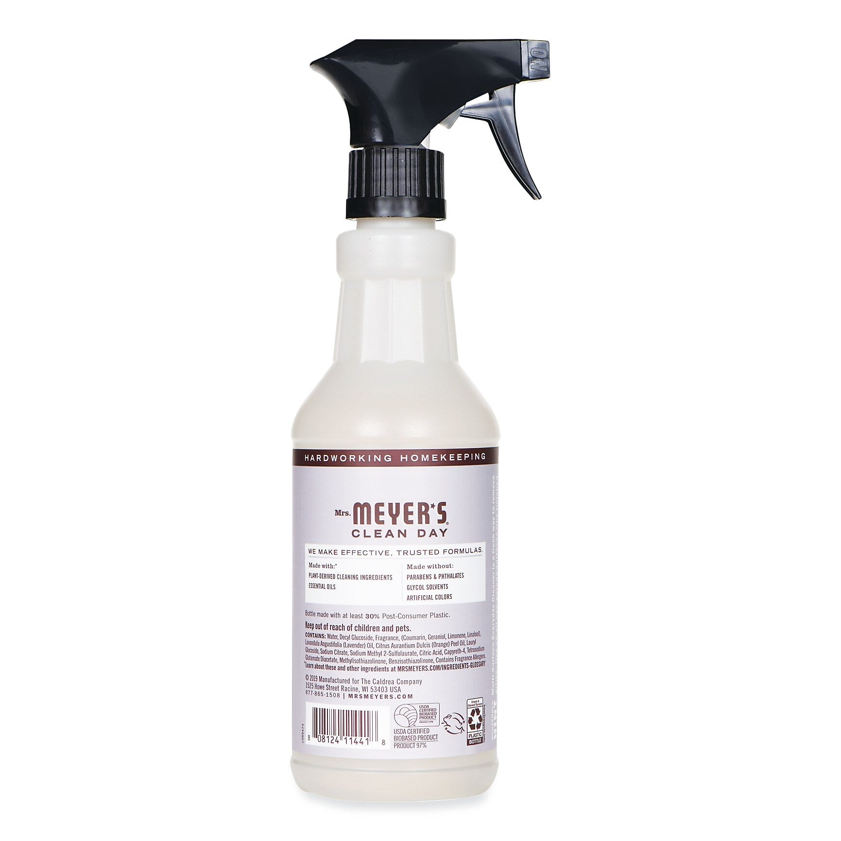 Mrs. Meyer's Multi Purpose Cleaner, Lavender Scent, 16 oz Spray Bottle, 6/Carton
