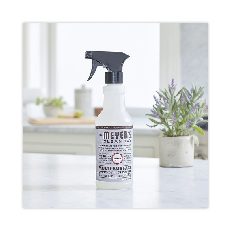 Mrs. Meyer's Multi Purpose Cleaner, Lavender Scent, 16 oz Spray Bottle, 6/Carton