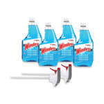 Windex Original Glass Cleaner, Fresh Scent, 32 oz Spray Bottle, 4/Carton