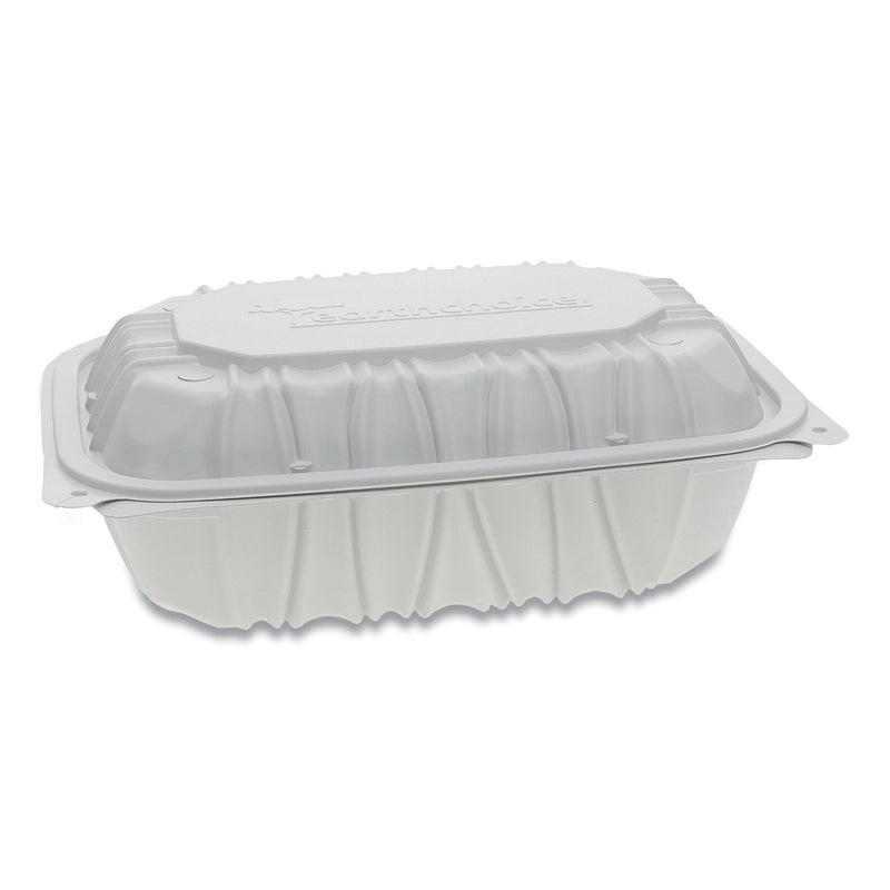 Pactiv Evergreen Vented Microwavable Hinged-Lid Takeout Container, 9 x 6 x 3.1, White, 170/Carton