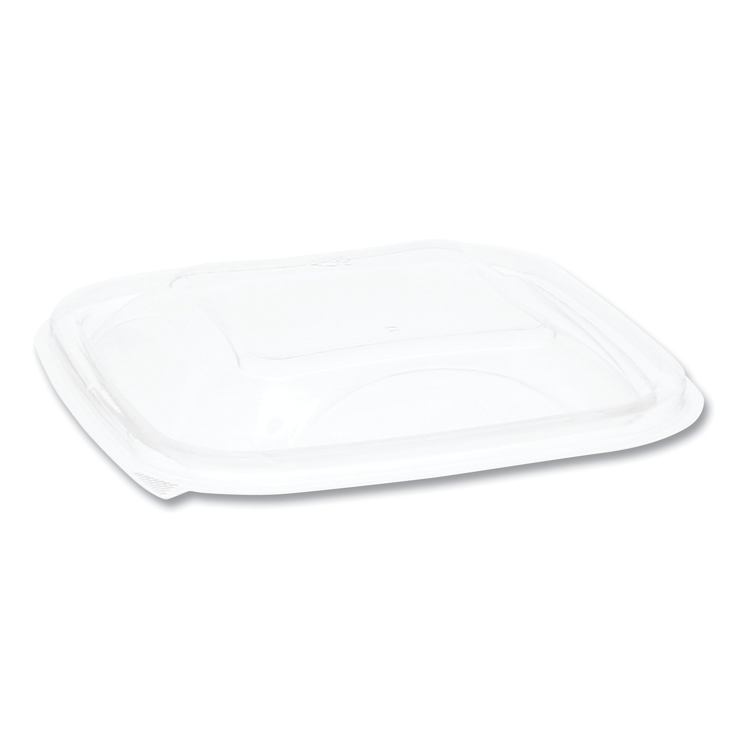 Pactiv Evergreen EarthChoice PET Container Lids, For 8/12/16 oz Container Bases, 5.5 x 5.5 x 0.38, Clear, 504/Carton
