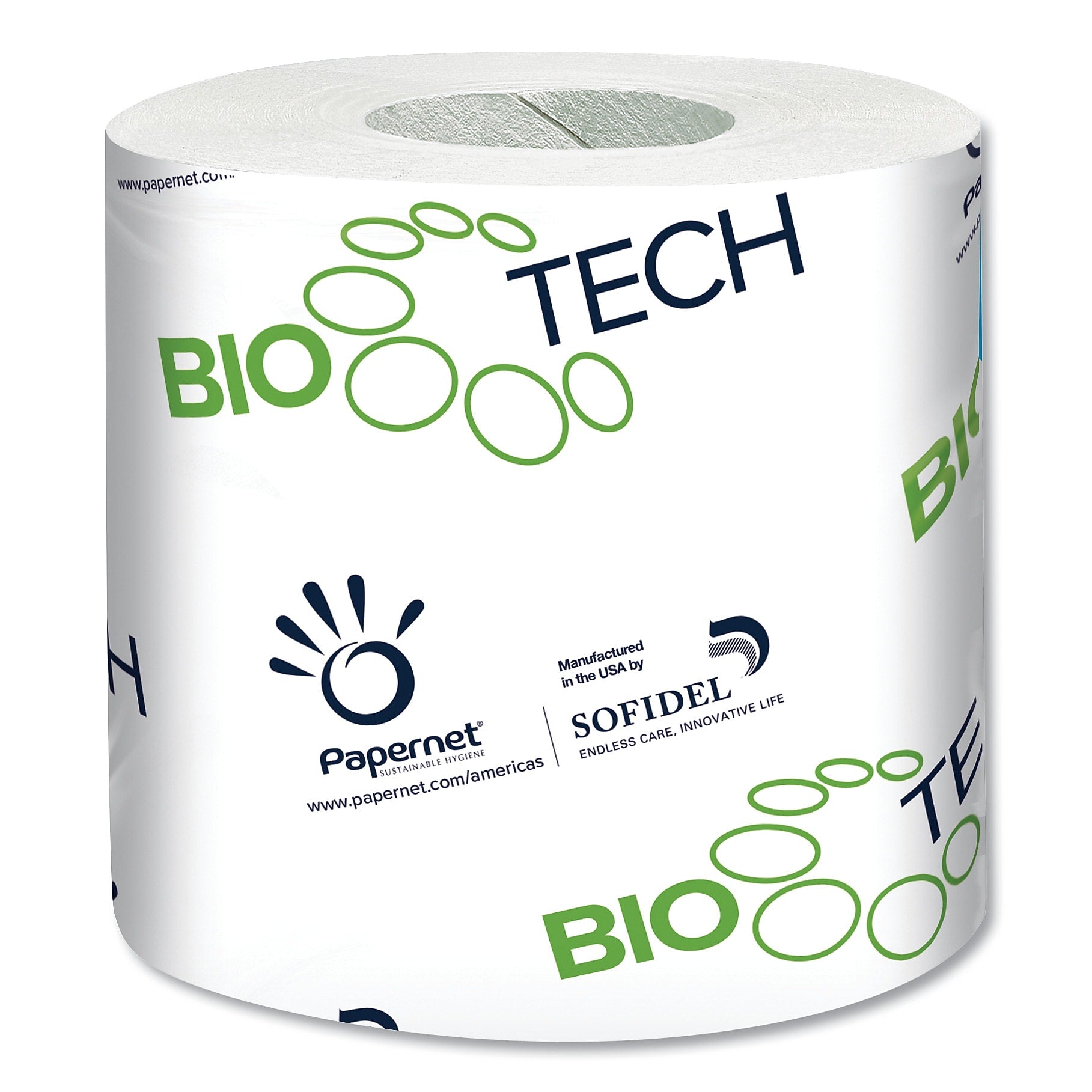 Papernet BioTech Toilet Tissue, Septic Safe, 2-Ply, White, 500 Sheets/Roll, 96 Rolls/Carton