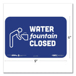 Tabbies BeSafe Messaging Education Wall Signs, 9 x 6, "Water Fountain Closed", 3/Pack