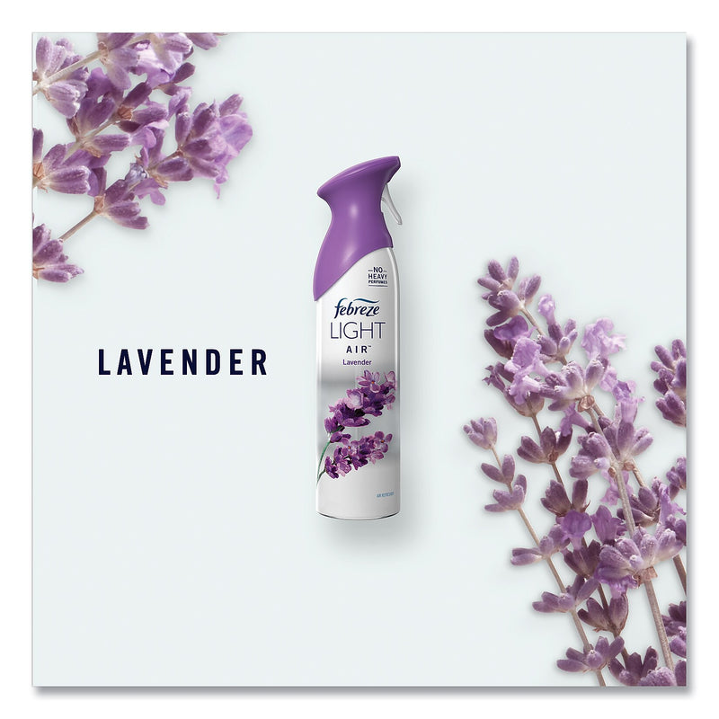 Febreze AIR Air Freshener Aerosol, Lavender, 8.8 oz Aerosol Spray, 6/Carton