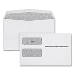 TOPS 1099 Double Window Envelope, Commercial Flap, Gummed Closure, Contemporary Seam, 5.63 x 9, White, 24/Pack