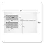 TOPS 1099 Double Window Envelope, Commercial Flap, Gummed Closure, Contemporary Seam, 5.63 x 9, White, 24/Pack