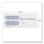 TOPS 1099 Double Window Envelope, Commercial Flap, Gummed Closure, Contemporary Seam, 3.75 x 8.75, White, 24/Pack