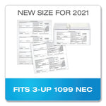 TOPS 1099 Double Window Envelope, Commercial Flap, Self-Adhesive Closure, Contemporary Seam, 3.75 x 8.75, White, 24/Pack