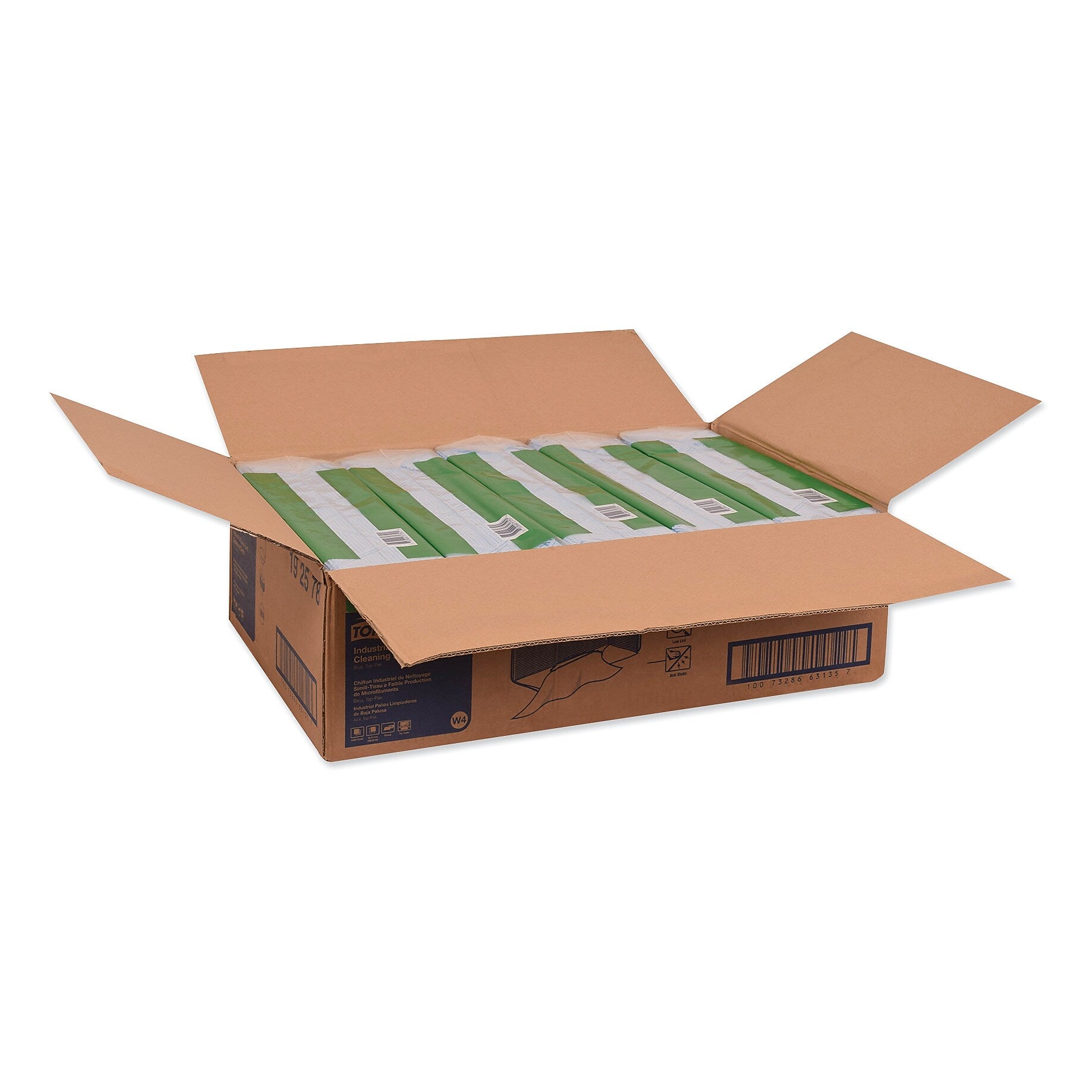 Tork Cleaning Cloths, Blue, 80 Cloths/Pack, 5/Carton (TRK192578)