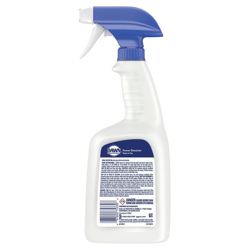 Dawn Professional Liquid Ready-To-Use Grease Fighting Power Dissolver Spray, 32 oz Trigger On Spray Bottle, 6/Carton