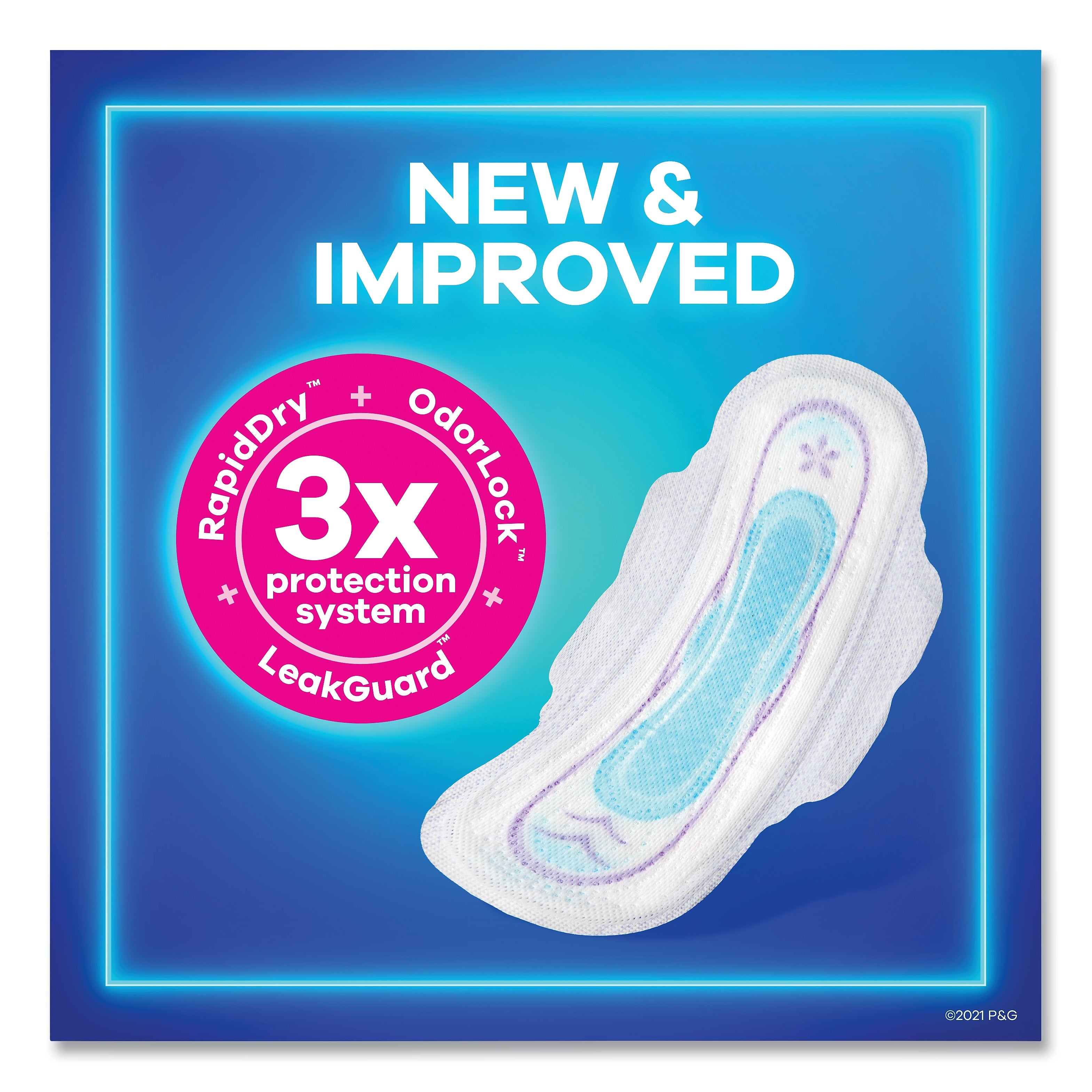 Always Ultra Thin Pads with Wings, Super Long, 32/Carton (PGC97020PK)