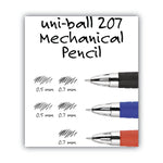 uni-ball 207 Mechanical Pencil, 0.7 mm, HB (#2), Black Lead, Blue Barrel, Dozen