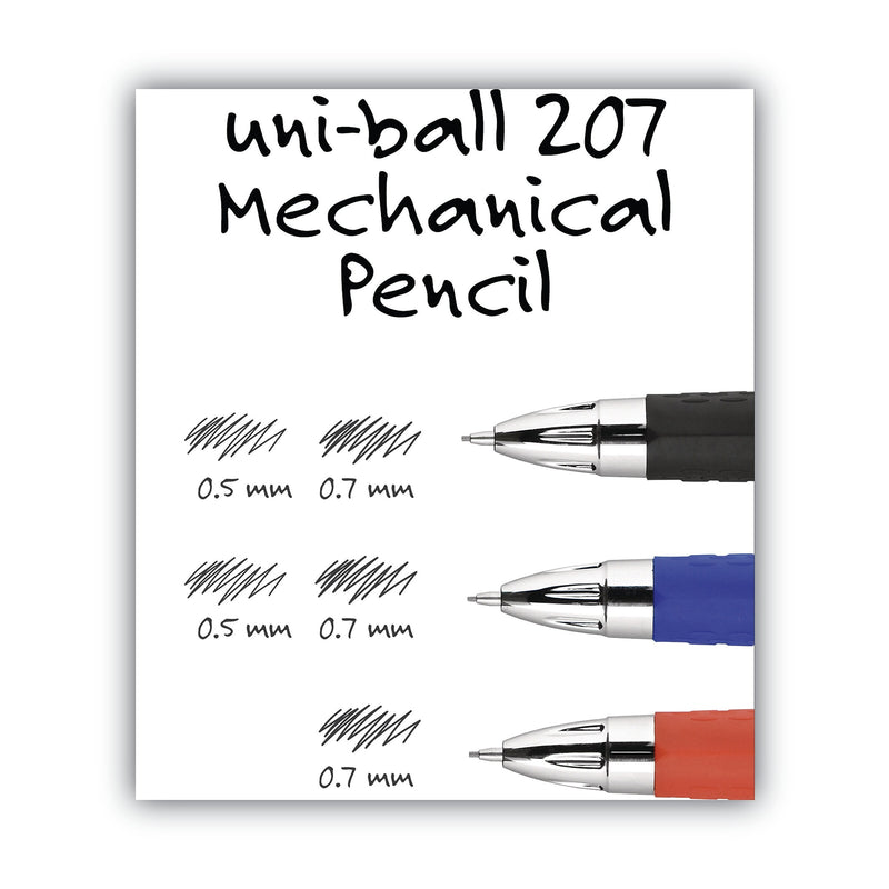 uni-ball 207 Mechanical Pencil, 0.7 mm, HB (#2), Black Lead, Blue Barrel, Dozen