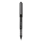 uni-ball VISION Roller Ball Pen, Stick, Bold 1 mm, Black Ink, Black Barrel, Dozen