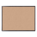 U Brands Cork Bulletin Board, 48 x 36, Natural Surface, Black Frame