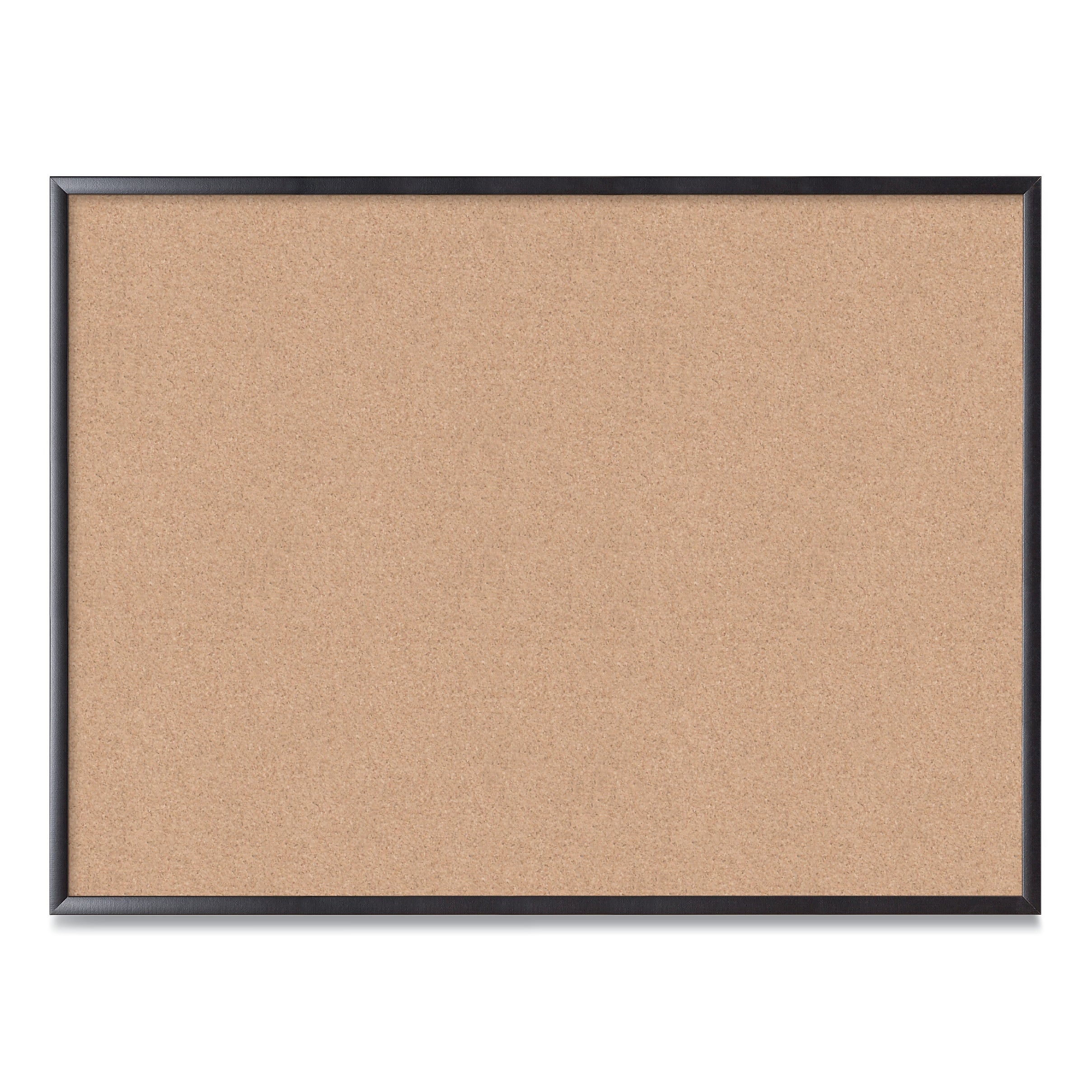 U Brands Cork Bulletin Board, 48 x 36, Natural Surface, Black Frame